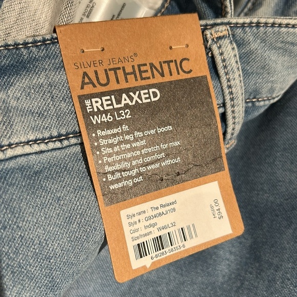 ❤️ NWT Silver jeans the relaxed  fit men size 46x32 - Picture 11 of 11